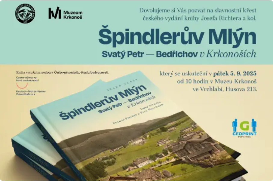 zeigt die tschechische Version des Ortsbuch über Spindelmühle