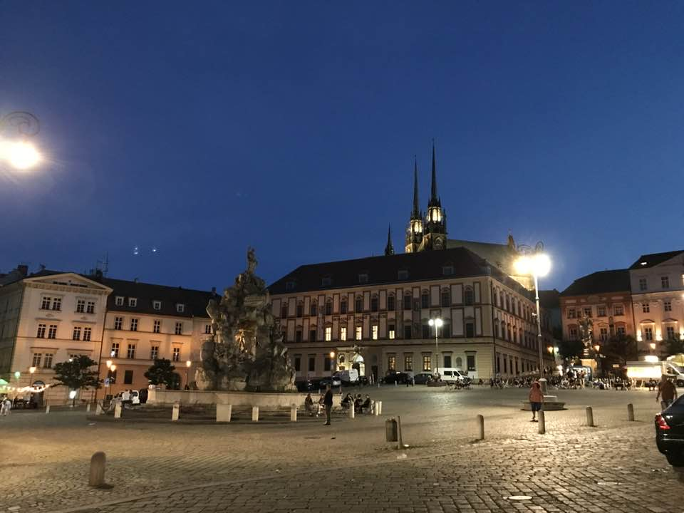 Kohlmarkt Brünn in der Dämmerung